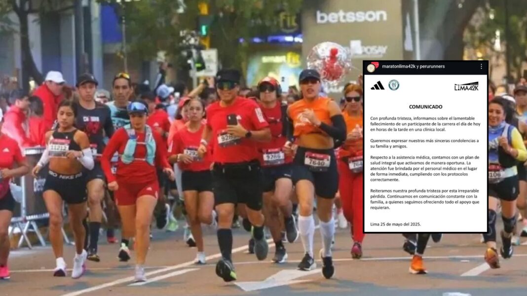 Tragedia en plena carrera: corredor muere durante la maratón Lima 42K. Foto: Composición.