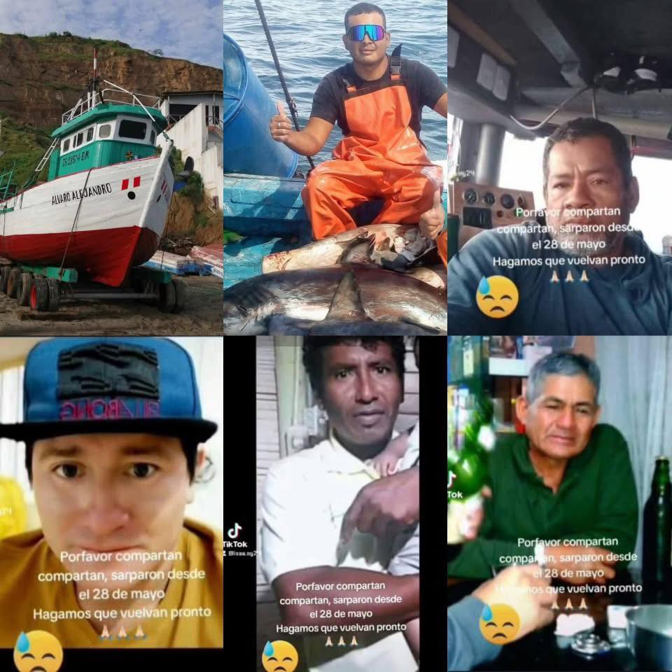 Angustia en Máncora: familiares luchan contra el tiempo para hallar a los cinco pescadores desaparecidos en altamar. Foto: Internet.