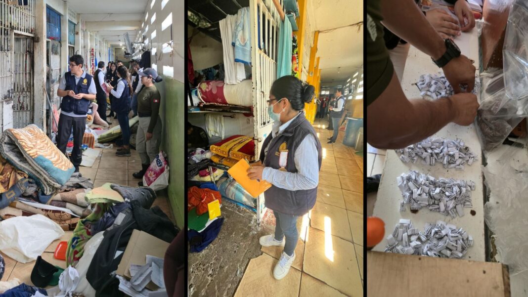 Hallan mini celulares, droga y armas escondidas en caletas durante requisa en el penal de Piura. Foto: Composición R365.
