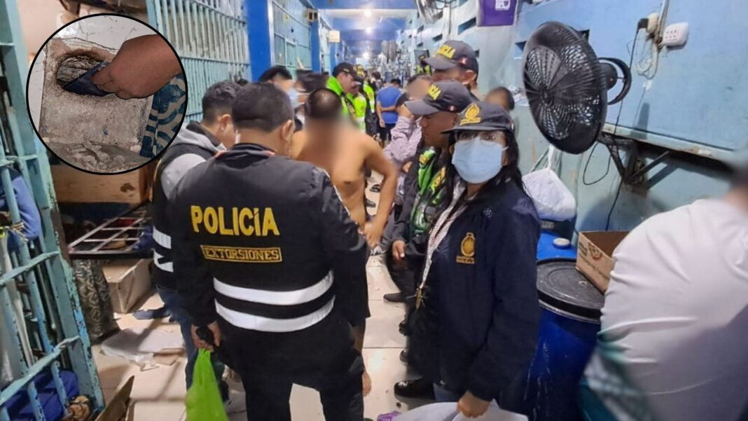 Allanan celdas del penal de varones de Piura por un investigación de extorsión. Foto: Composición R365.