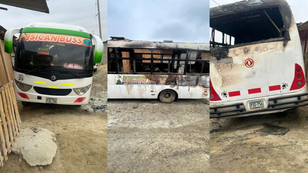 Fiscalía Penal de Piura investiga explosión de bus que cubre ruta Castilla – La Legua. Foto: Difusión.