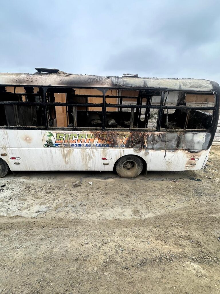 Fiscalía Penal de Piura investiga explosión de bus que cubre ruta Castilla – La Legua. Foto: Difusión.