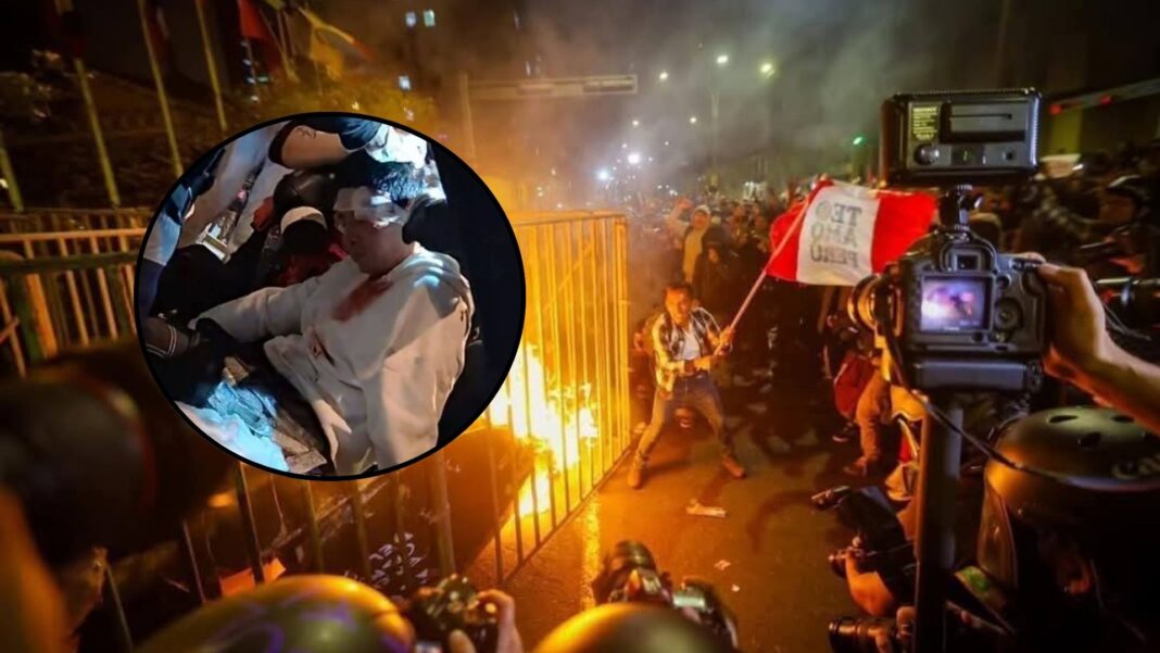 Un muerto, 29 civiles y 84 policías heridos tras protestas en Lima. Foto: Composición.