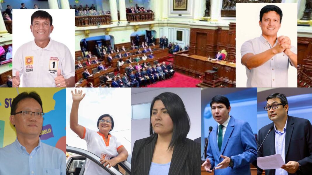 Piura ya tiene representación en el nuevo Congreso: estos son los siete diputados y la única senadora. Foto: Composición.