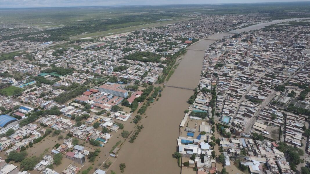 Río Piura solo soporta la mitad del caudal de El Niño de 1998 y aumenta el riesgo de inundaciones, advierte especialista. Foto: Difusión.