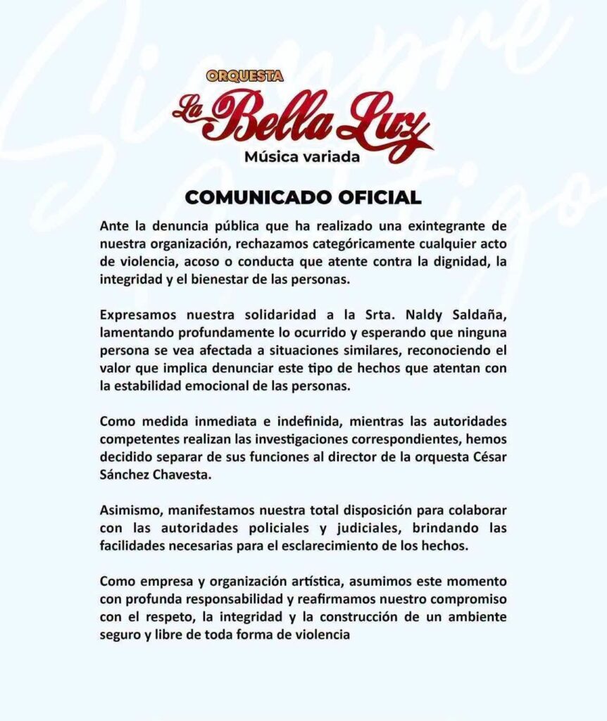 ¡Indignante! Excantante de La Bella Luz denuncia presunto acoso sexual de director musical. Foto: Composición. 